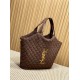 Best Replica YSL Saint Laurent Icare Suede Tote Bag in Brown Knockoff