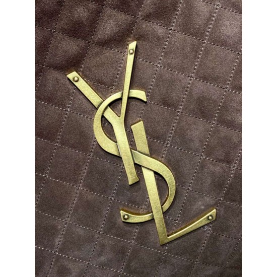 Best Replica YSL Saint Laurent Icare Suede Tote Bag in Brown Knockoff