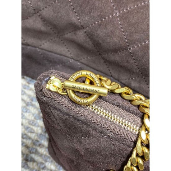 Best Replica YSL Saint Laurent Icare Suede Tote Bag in Brown Knockoff