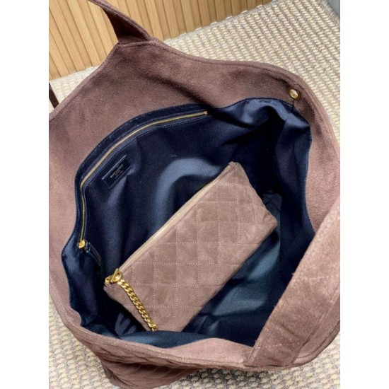 Best Replica YSL Saint Laurent Icare Suede Tote Bag in Brown Knockoff