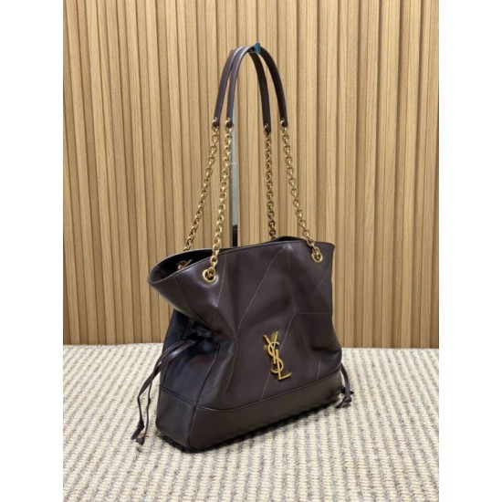 Best Replica YSL Saint Laurent Jamie Shopping Small/Large Tote Bag in Coffee Knockoff