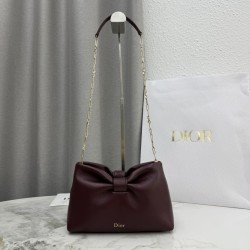 Best Replica Dior Bow Small/Medium Shoulder Bag in Gold Finish in Coffee Knockoff