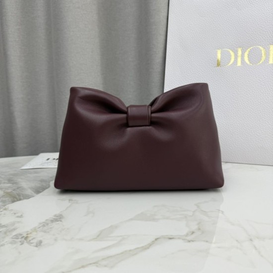 Best Replica Dior Bow Small/Medium Shoulder Bag in Gold Finish in Coffee Knockoff