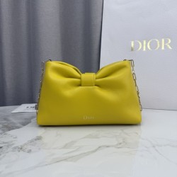 Best Replica Dior Bow Small/Medium Shoulder Bag in Gold Finish in Yellow Knockoff