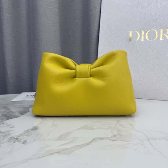 Best Replica Dior Bow Small/Medium Shoulder Bag in Gold Finish in Yellow Knockoff
