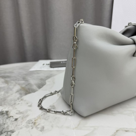 Best Replica Dior Bow Small/Medium Shoulder Bag in Gold Finish in Grey Knockoff