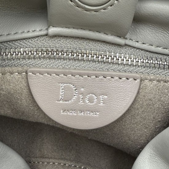 Best Replica Dior Bow Small/Medium Shoulder Bag in Gold Finish in Grey Knockoff