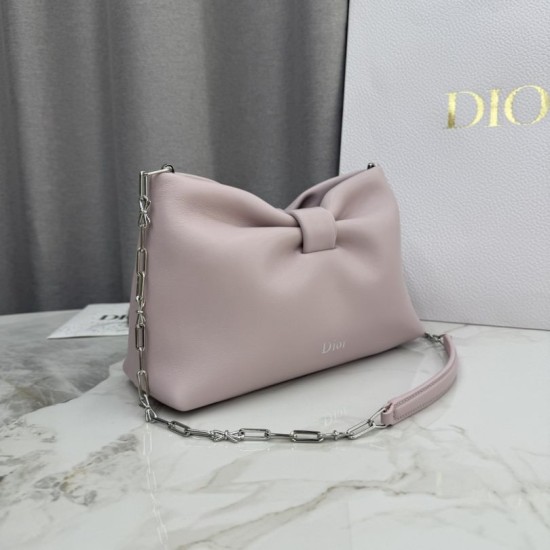 Best Replica Dior Bow Small/Medium Shoulder Bag in Gold Finish in Rose Knockoff
