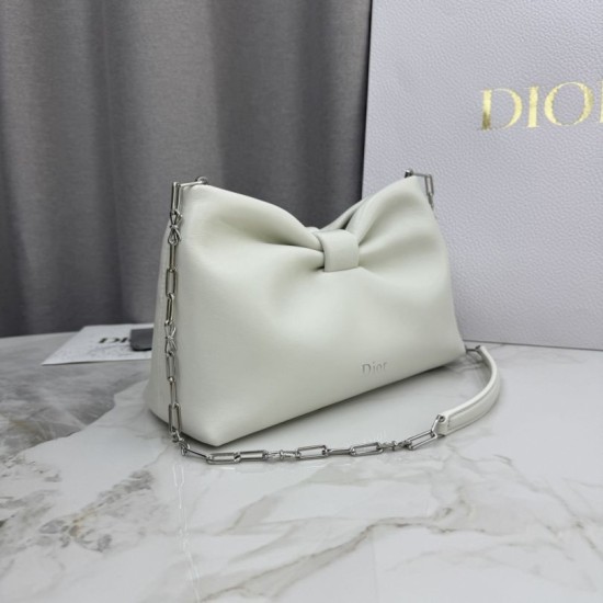 Best Replica Dior Bow Small/Medium Shoulder Bag with Gold Finish in Beige Knockoff