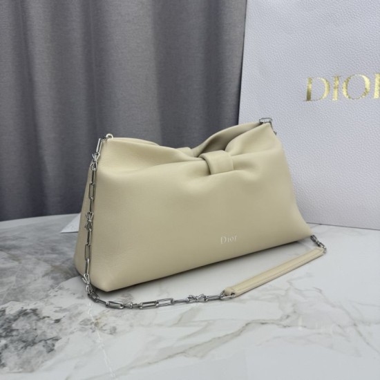 Best Replica Dior Bow Small/Medium Shoulder Bag in Light Beige Stainless Steel Knockoff