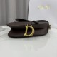 Best Replica Dior Saddle Bag in Brown Grained Calfskin Knockoff