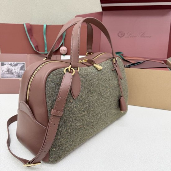 Best Replica Loro Piana Needle Bag in Caramel Sage Knockoff