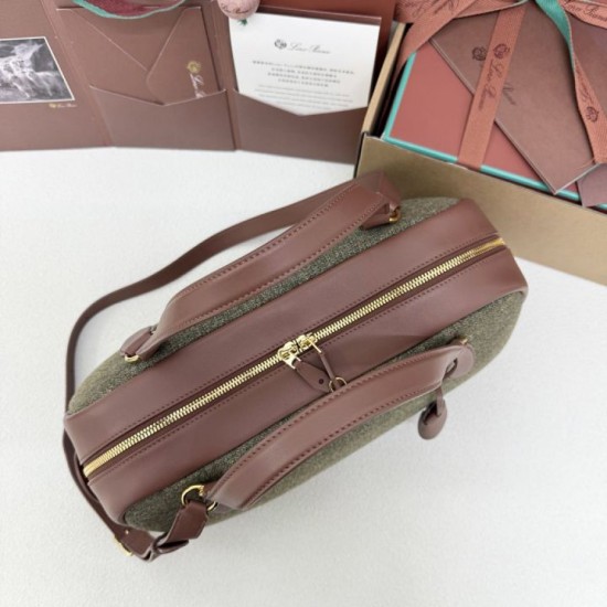 Best Replica Loro Piana Needle Bag in Caramel Sage Knockoff