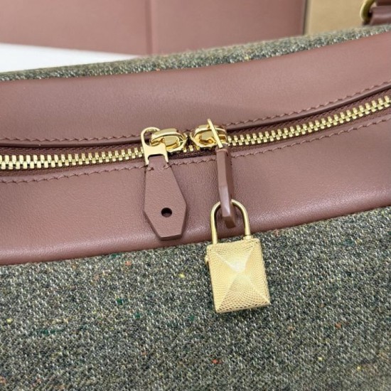 Best Replica Loro Piana Needle Bag in Caramel Sage Knockoff