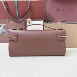 Best Replica Loro Piana Extra Clutch Bag L29 in Caramel Sage Knockoff
