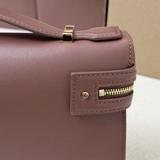 Best Replica Loro Piana Extra Clutch Bag L29 in Caramel Sage Knockoff