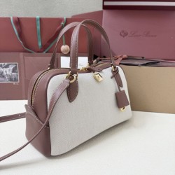 Best Replica Loro Piana Needle Bag Small/Medium Caramel Canvas Knockoff