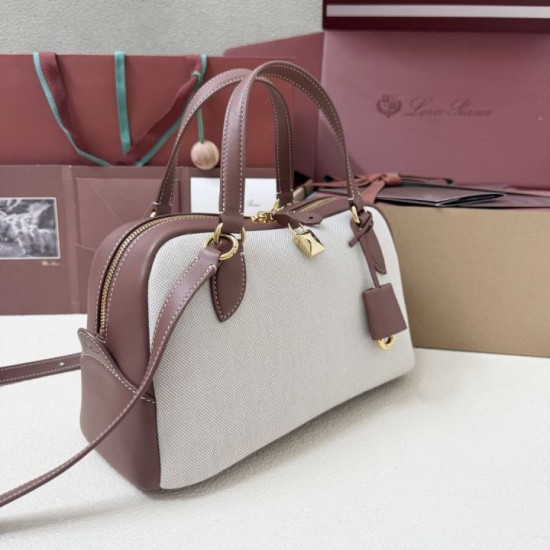Best Replica Loro Piana Needle Bag Small/Medium Caramel Canvas Knockoff