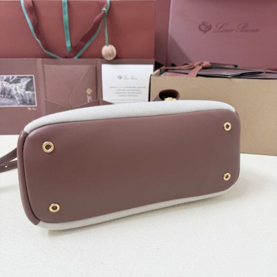 Best Replica Loro Piana Needle Bag Small/Medium Caramel Canvas Knockoff