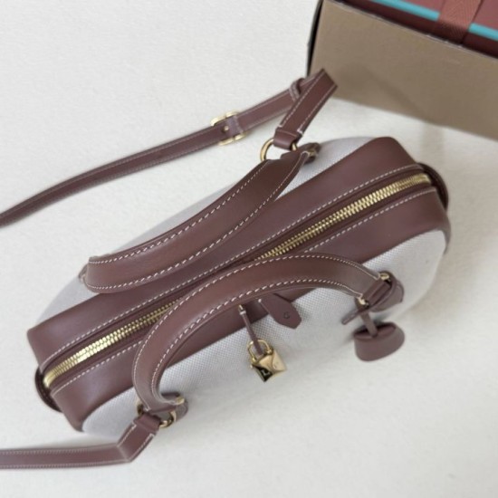 Best Replica Loro Piana Needle Bag Small/Medium Caramel Canvas Knockoff