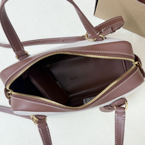 Best Replica Loro Piana Needle Bag Small/Medium Caramel Canvas Knockoff