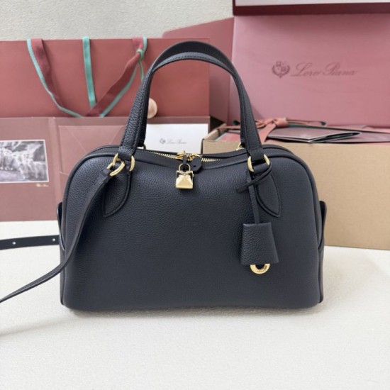 Best Replica Loro Piana Needle Bag Small/Medium Black Knockoff