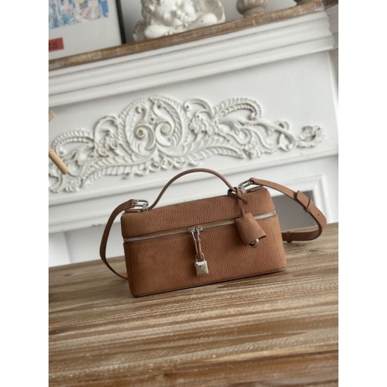 Best Replica Loro Piana Extra Bag 23 Top Handle Crossbody Bag Brown Knockoff
