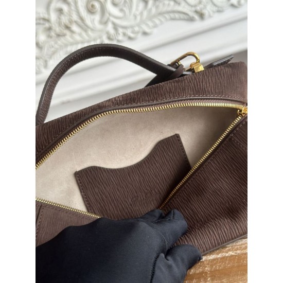 Best Replica Loro Piana Extra Bag 23 Top Handle Crossbody Bag Dark Brown Knockoff