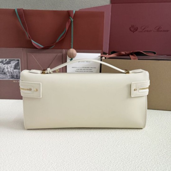 Best Replica Loro Piana Extra Clutch Bag L29 White Knockoff