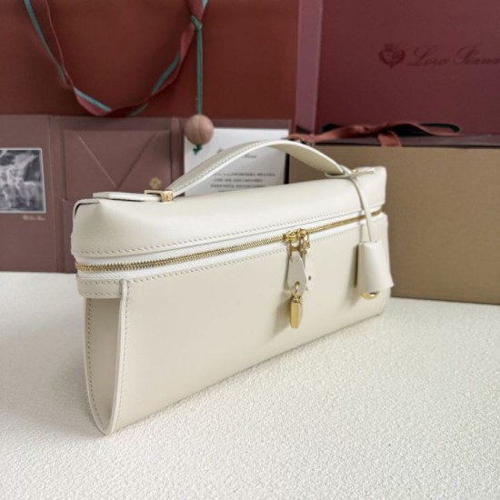 Best Replica Loro Piana Extra Clutch Bag L29 White Knockoff