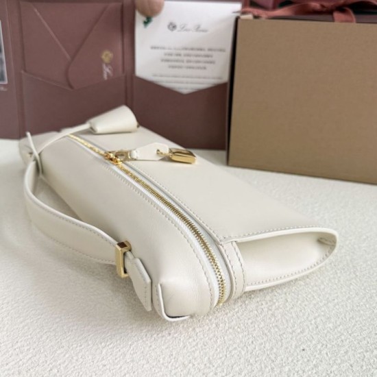 Best Replica Loro Piana Extra Clutch Bag L29 White Knockoff