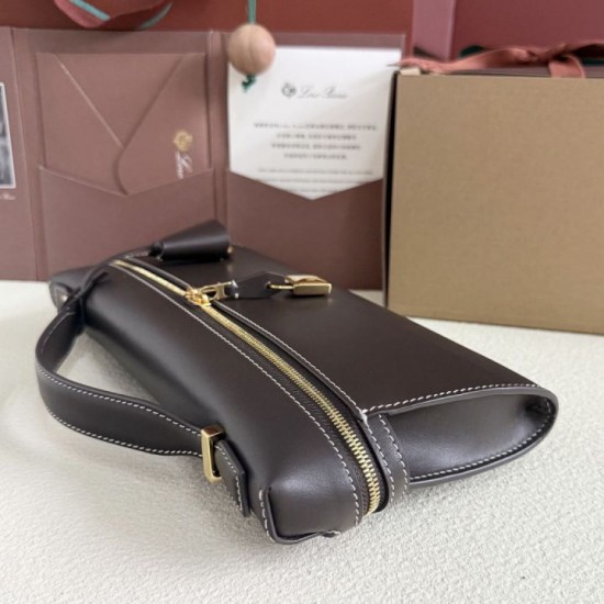 Best Replica Loro Piana Extra Clutch Bag L29 Coffee Knockoff