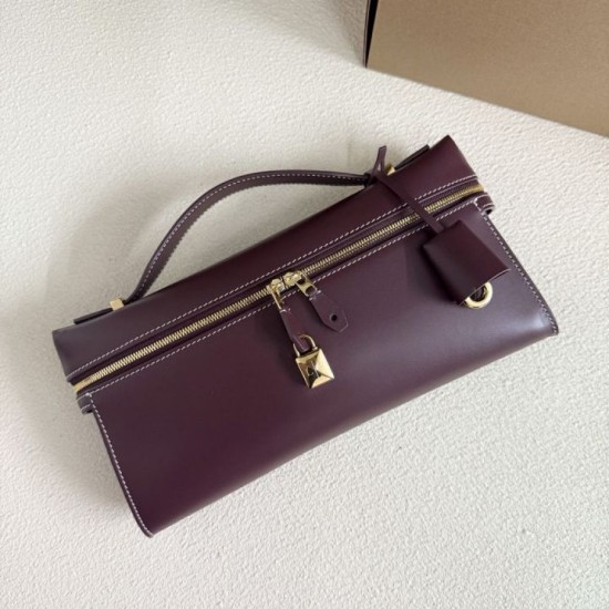Best Replica Loro Piana Extra Clutch Bag L29 Burgundy Knockoff