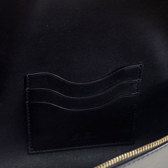 AAAAA Fake Loro Piana Extra Clutch Bag L29 Black Dupe Best Replica Loro Piana Extra Clutch Bag L29 Black Knockoff