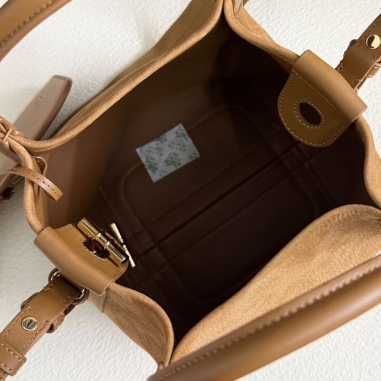 Best Replica Loro Piana Bale Bucket Bag Small/Medium Brown Knockoff