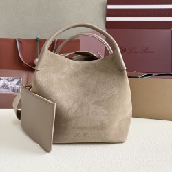 Best Replica Loro Piana Bale Bucket Bag Small/Medium Grey Knockoff