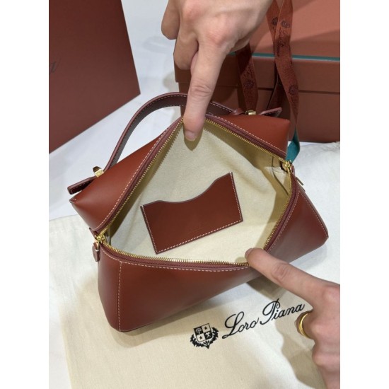 AAAAA Fake Loro Piana Bale Extra 23 Bag Solid Red Dupe Best Replica Loro Piana Bale Extra 23 Bag Solid Red Knockoff