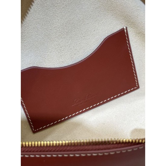 AAAAA Fake Loro Piana Bale Extra 23 Bag Solid Red Dupe Best Replica Loro Piana Bale Extra 23 Bag Solid Red Knockoff