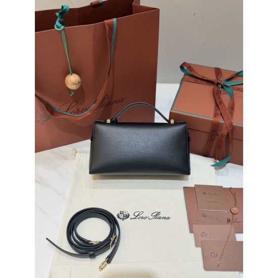 Best Replica Loro Piana Bale Extra 23 Bag Solid Black Knockoff