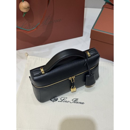 Best Replica Loro Piana Bale Extra 23 Bag Solid Black Knockoff