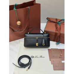 Best Replica Loro Piana Bale Extra 23 Bag Solid Black Knockoff
