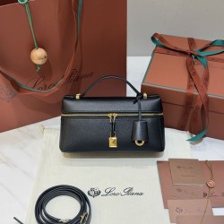 Best Replica Loro Piana Bale Extra 23 Bag Solid Black Knockoff