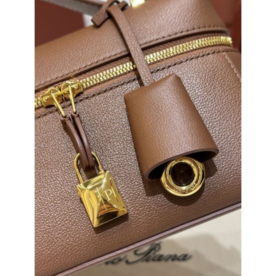 Best Replica Loro Piana Bale Extra 23 Bag Solid Brown Knockoff
