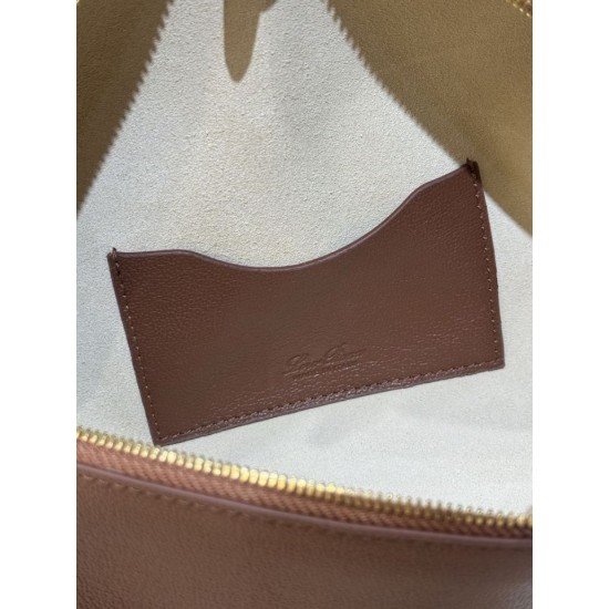 Best Replica Loro Piana Bale Extra 23 Bag Solid Brown Knockoff
