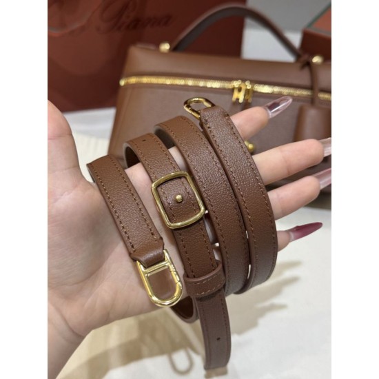 Best Replica Loro Piana Bale Extra 23 Bag Solid Brown Knockoff