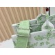 Best Replica Dior Book Tote Bag Small/Medium/Large with Shoulder Strap Multicolored Toile de Jouy Embroidery Green Knockoff