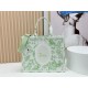 Best Replica Dior Book Tote Bag Small/Medium/Large with Shoulder Strap Multicolored Toile de Jouy Embroidery Green Knockoff