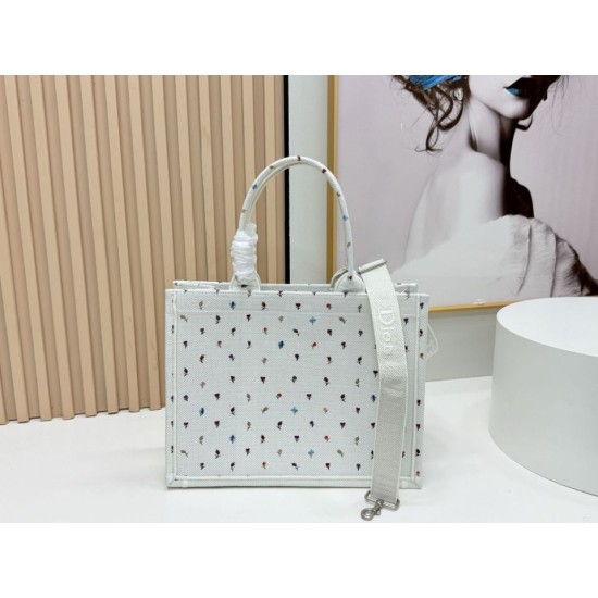Best Replica Dior Dioramour Bag Small/Medium/Large Dior Book Tote with Shoulder Strap White Knockoff