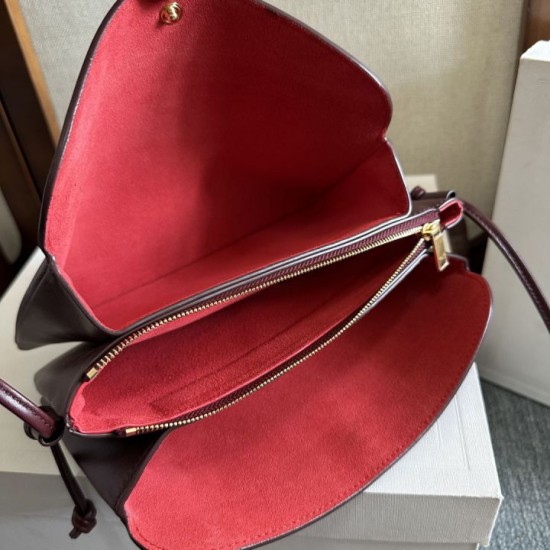 Best Replica Celine Trio Flap Bag Soft Lambskin Burgundy Knockoff