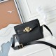 Best Replica Hermes Kelly Messenger Shoulder Bag in Black Knockoff